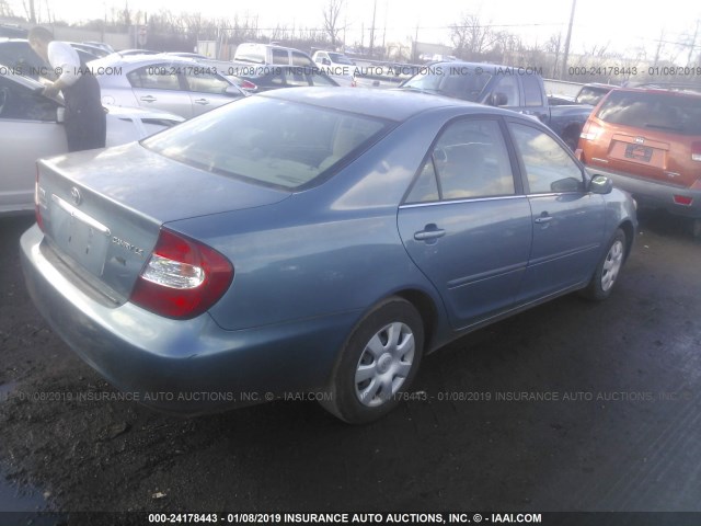 4T1BE32K94U896092 - 2004 TOYOTA CAMRY LE/XLE/SE BLUE photo 4