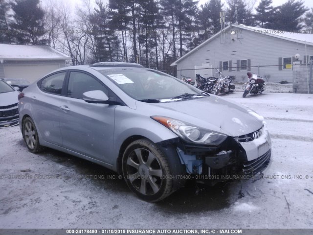 5NPDH4AE1CH123258 - 2012 HYUNDAI ELANTRA GLS/LIMITED SILVER photo 1