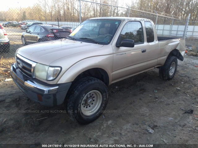 4TASM92NXWZ131897 - 1998 TOYOTA TACOMA XTRACAB PRERUNNER GOLD photo 2