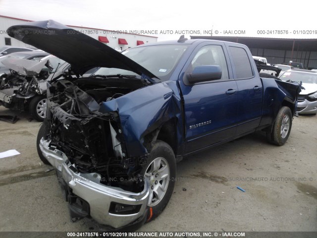 1GCVKREC7FZ175048 - 2015 CHEVROLET SILVERADO K1500 LT BLUE photo 2