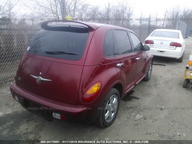 3C8FY68B55T642461 - 2005 CHRYSLER PT CRUISER LIMITED RED photo 4