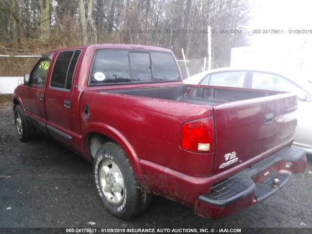 1GCDT13XX3K167448 - 2003 CHEVROLET S TRUCK S10 RED photo 3