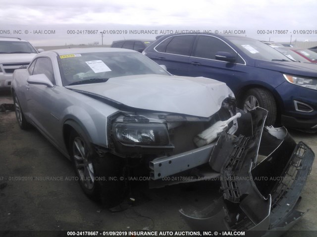 2G1FA1E39F9114098 - 2015 CHEVROLET CAMARO LS SILVER photo 1