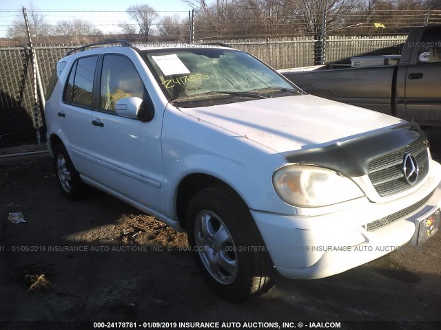 4JGAB54E32A322870 - 2002 MERCEDES-BENZ ML 320 WHITE photo 1