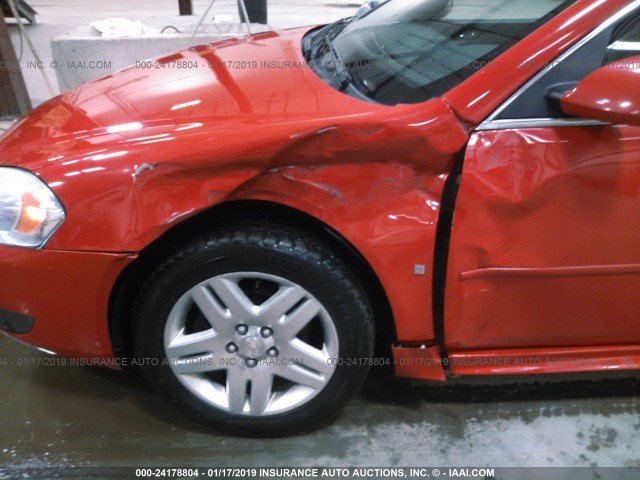 2G1WC57M091304382 - 2009 CHEVROLET IMPALA 2LT RED photo 6