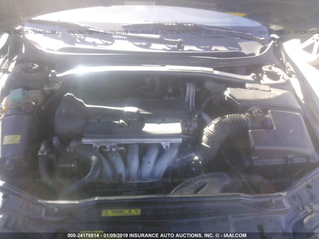 YV1RS61R112068406 - 2001 VOLVO S60 BLACK photo 10