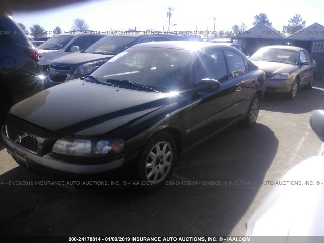 YV1RS61R112068406 - 2001 VOLVO S60 BLACK photo 2