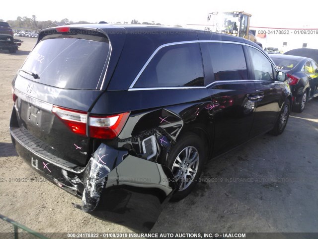 5FNRL5H66DB016909 - 2013 HONDA ODYSSEY EXL BLACK photo 4