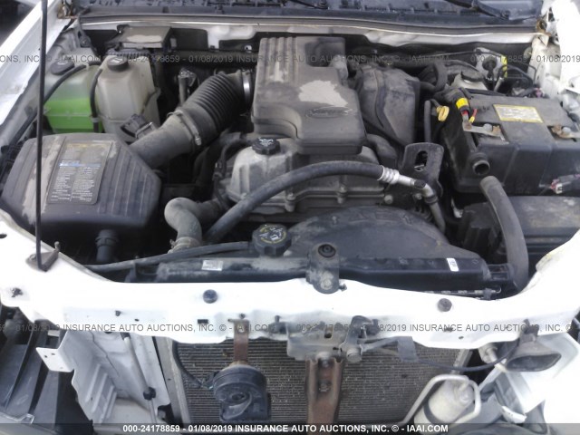 1GTHTCD95A8133151 - 2010 GMC CANYON SLE WHITE photo 10