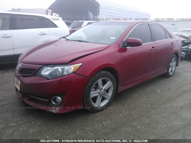 4T1BF1FK9EU868807 - 2014 TOYOTA CAMRY L/SE/LE/XLE 红色 照片 2