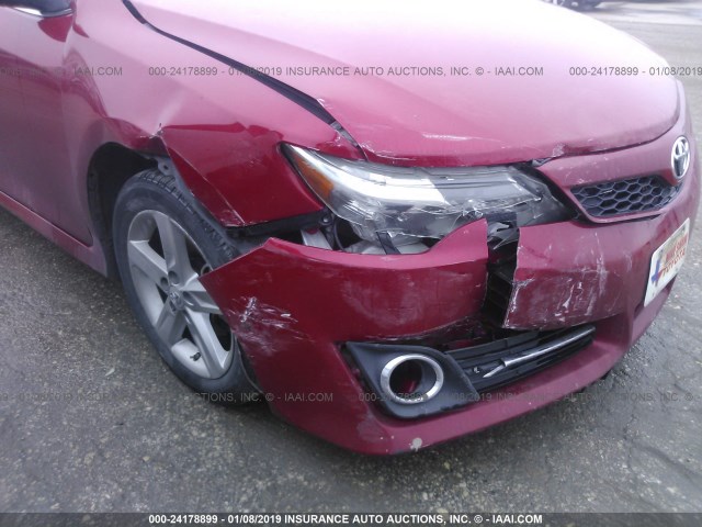4T1BF1FK9EU868807 - 2014 TOYOTA CAMRY L/SE/LE/XLE 红色 照片 6