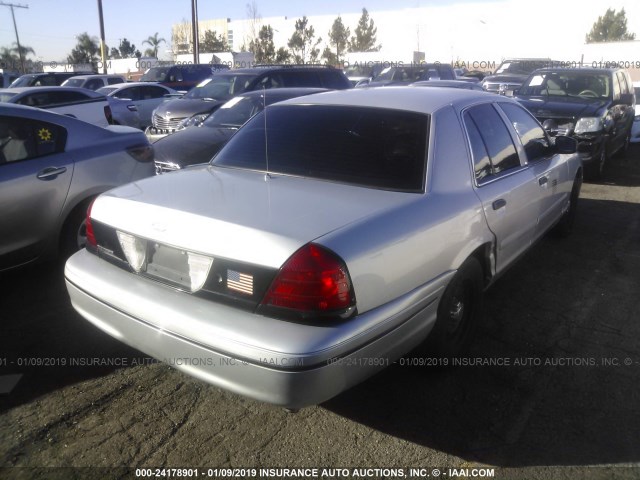 2FAFP71W4YX144381 - 2000 FORD CROWN VICTORIA POLICE INTERCEPTOR SILVER photo 4