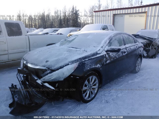 5NPEC4AC0BH060380 - 2011 HYUNDAI SONATA SE/LIMITED BLACK photo 2