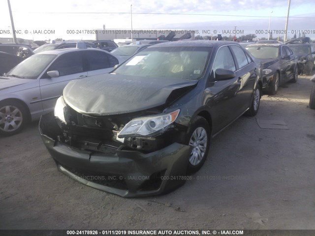 4T1BF1FK1EU778180 - 2014 TOYOTA CAMRY L/SE/LE/XLE GREEN photo 2