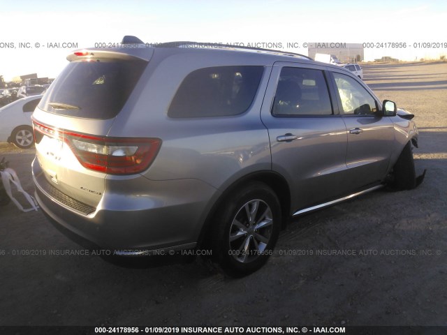 1C4RDHDG2GC455457 - 2016 DODGE DURANGO LIMITED SILVER photo 4