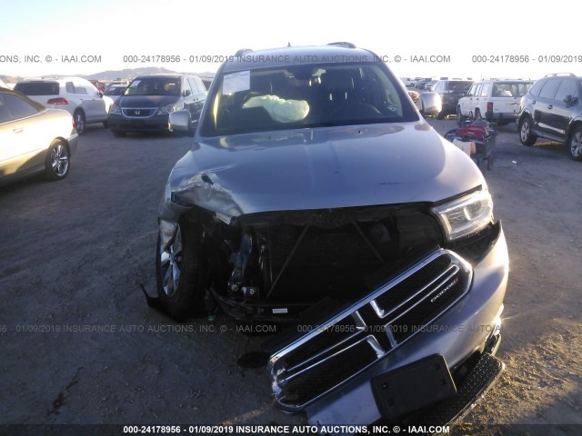 1C4RDHDG2GC455457 - 2016 DODGE DURANGO LIMITED SILVER photo 6