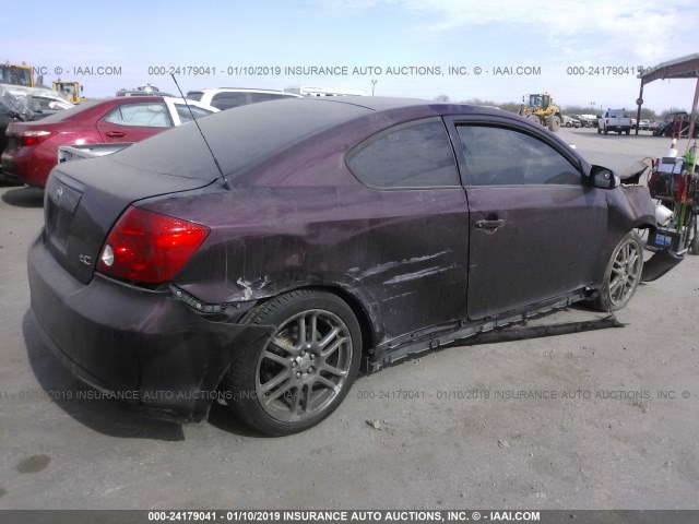JTKDE167X60065730 - 2006 TOYOTA SCION TC იასამნისფერი ფოტო 4