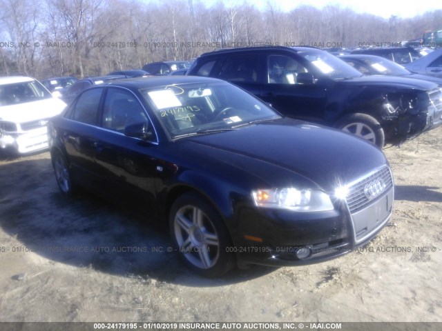 WAUAF78EX7A003436 - 2007 AUDI A4 2/TURBO BLACK photo 1