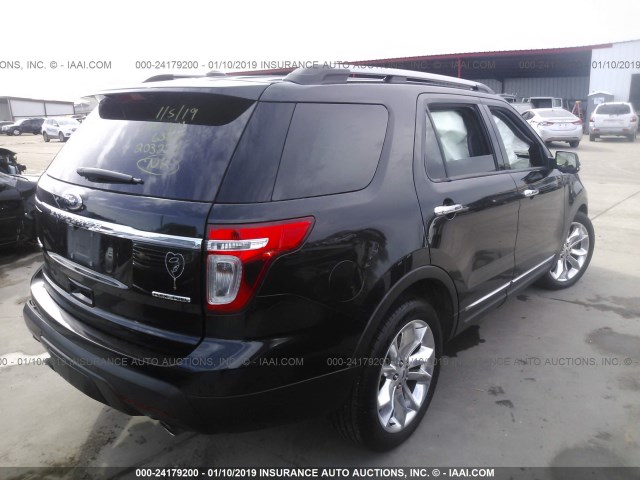 1FM5K7F87EGC12023 - 2014 FORD EXPLORER LIMITED BLACK photo 4