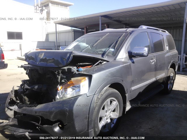 5N1BA0ND7BN601120 - 2011 NISSAN ARMADA SV/SL/PLATINUM GRAY photo 2