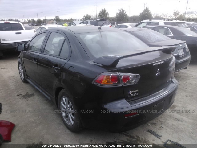 JA32U2FU1DU010147 - 2013 MITSUBISHI LANCER ES/ES SPORT BLACK photo 3