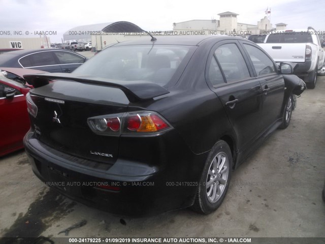 JA32U2FU1DU010147 - 2013 MITSUBISHI LANCER ES/ES SPORT BLACK photo 4