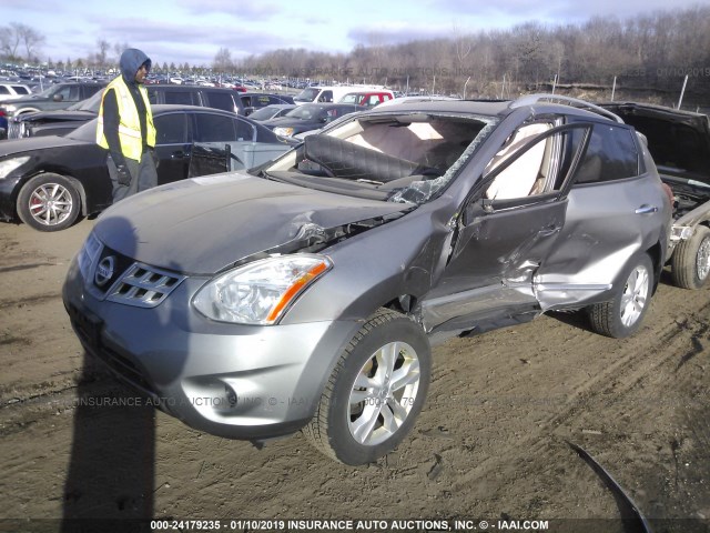 JN8AS5MT3CW605667 - 2012 NISSAN ROGUE S/SV GRAY photo 2