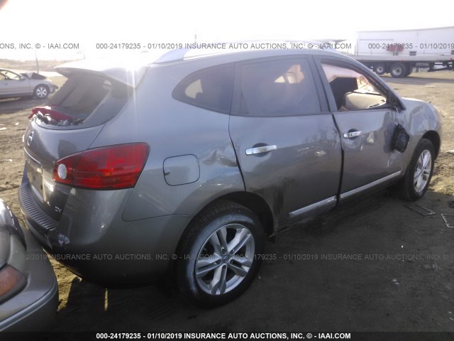 JN8AS5MT3CW605667 - 2012 NISSAN ROGUE S/SV GRAY photo 4