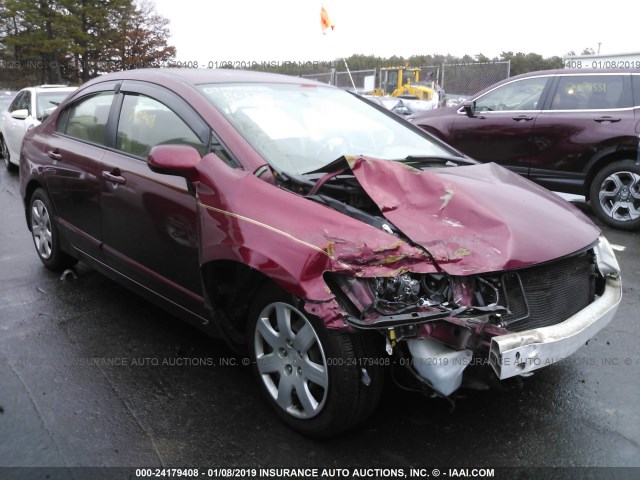 1HGFA16507L014409 - 2007 HONDA CIVIC LX 红色 照片 1