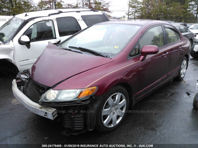 1HGFA16507L014409 - 2007 HONDA CIVIC LX 红色 照片 2