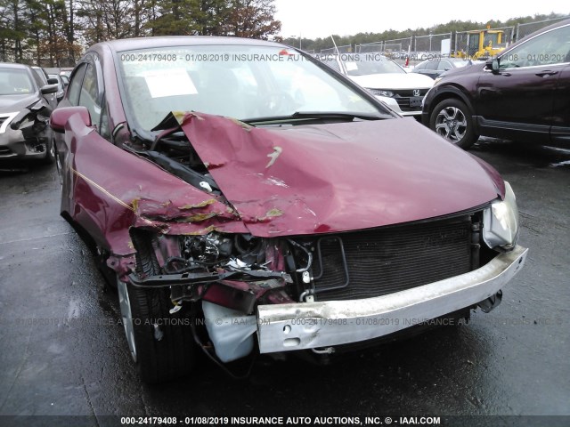 1HGFA16507L014409 - 2007 HONDA CIVIC LX 红色 照片 6