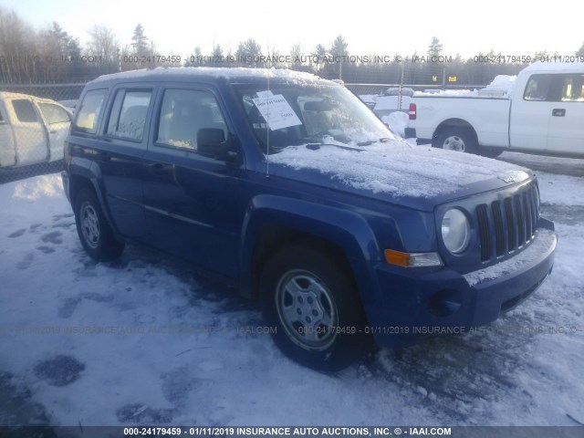 1J4FF28B89D121336 - 2009 JEEP PATRIOT SPORT BLUE photo 1