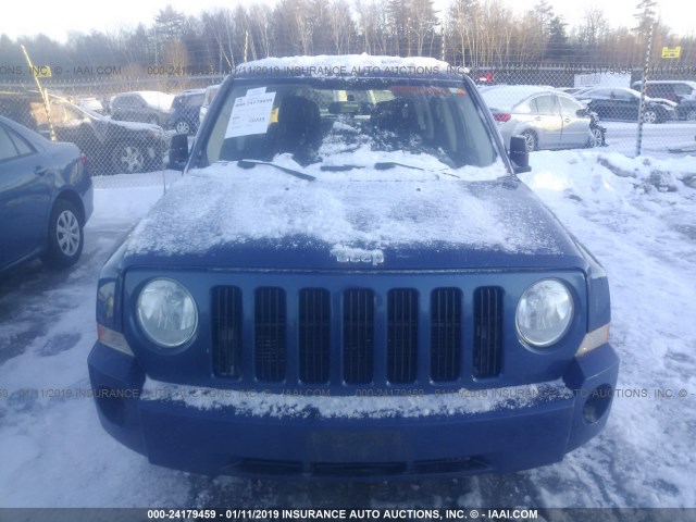 1J4FF28B89D121336 - 2009 JEEP PATRIOT SPORT BLUE photo 6