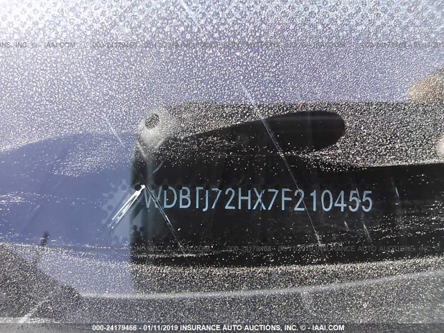 WDBTJ72HX7F210455 - 2007 MERCEDES-BENZ CLK 550 SILVER photo 9