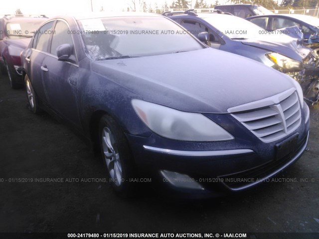 KMHGC4DD4DU212498 - 2013 HYUNDAI GENESIS 3.8L BLUE photo 1