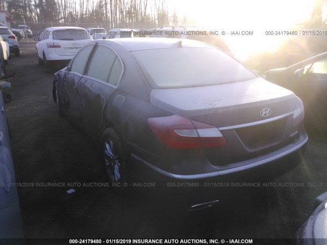 KMHGC4DD4DU212498 - 2013 HYUNDAI GENESIS 3.8L BLUE photo 3