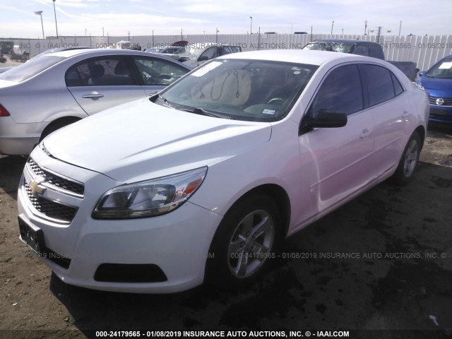 1G11B5SA6DF301840 - 2013 CHEVROLET MALIBU LS WHITE photo 2
