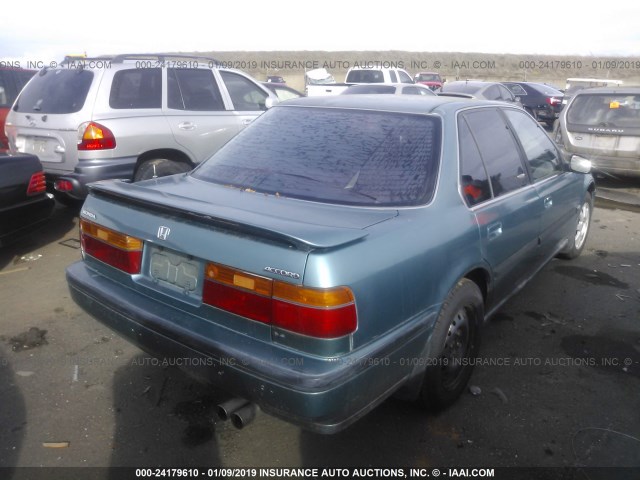 1HGCB7666MA198970 - 1991 HONDA ACCORD EX/EX-R GREEN photo 4