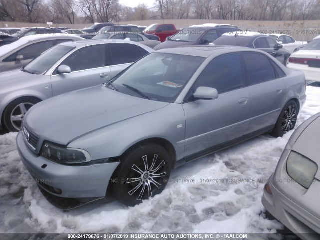 WAUDC68D71A017051 - 2001 AUDI A4 1.8T QUATTRO GRAY photo 2