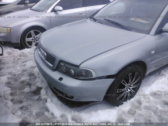 WAUDC68D71A017051 - 2001 AUDI A4 1.8T QUATTRO GRAY photo 6