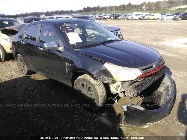 1FAHP35N68W149841 - 2008 FORD FOCUS SE/SEL/SES BLACK photo 1