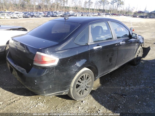 1FAHP35N68W149841 - 2008 FORD FOCUS SE/SEL/SES BLACK photo 4