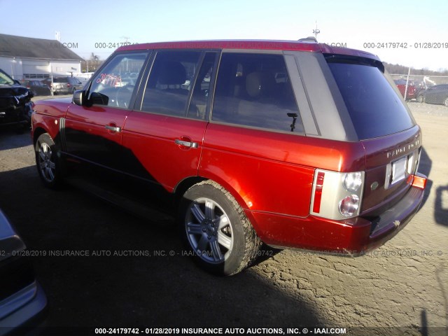 SALME15488A273531 - 2008 LAND ROVER RANGE ROVER HSE RED photo 3