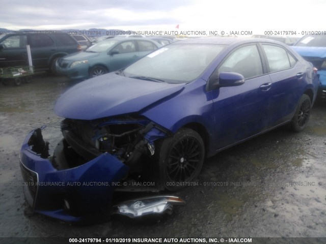 2T1BURHEXFC366550 - 2015 TOYOTA COROLLA L/LE/LE PLS/PRM/S/S PLS BLUE photo 2