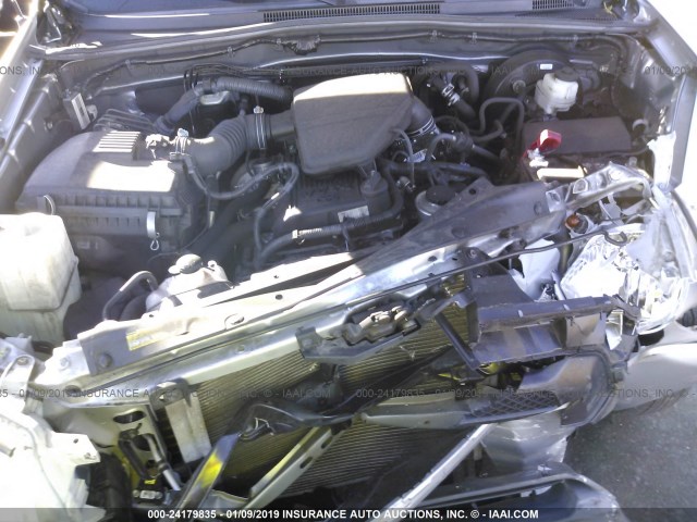 5TFJX4CN8FX056203 - 2015 TOYOTA TACOMA DOUBLE CAB 银色 照片 10