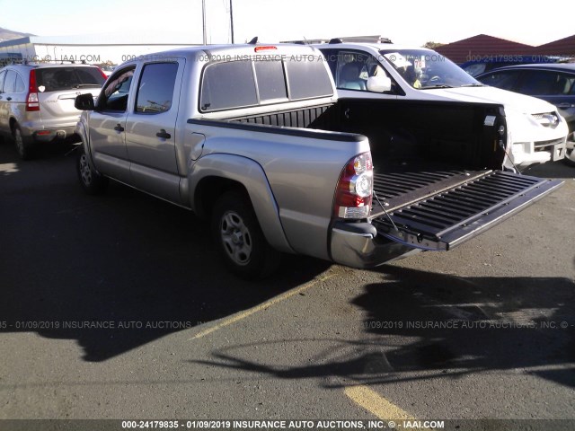 5TFJX4CN8FX056203 - 2015 TOYOTA TACOMA DOUBLE CAB 银色 照片 3