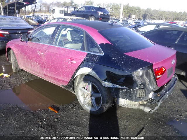 WAUMK78K89A073146 - 2009 AUDI A4 PRESTIGE PINK photo 3