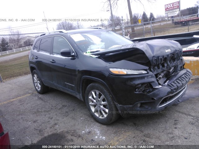 1C4PJMDS7EW311525 - 2014 JEEP CHEROKEE LIMITED BLACK photo 1