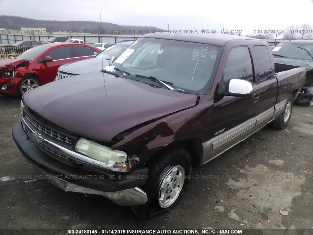 2GCEC19T1X1164193 - 1999 CHEVROLET SILVERADO C1500 MAROON photo 2