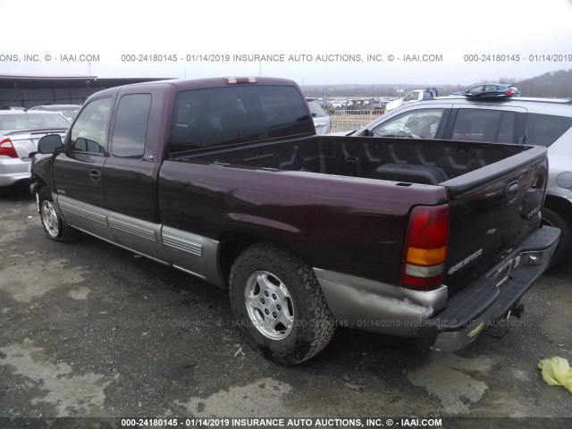 2GCEC19T1X1164193 - 1999 CHEVROLET SILVERADO C1500 MAROON photo 3